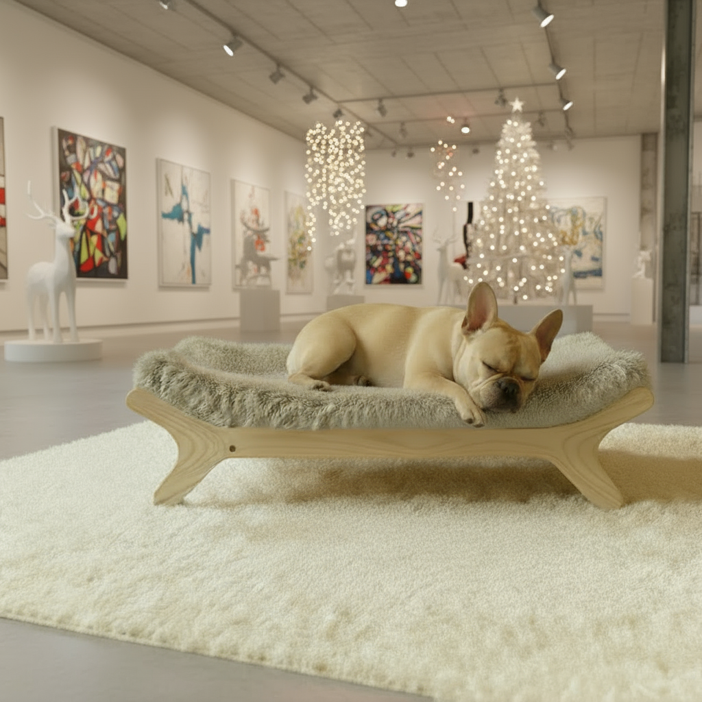 Elevated Dog Bed Frame and Mattress with Washable Cover Small Sized,Natural S Up to 40lbs Gift