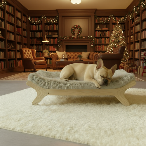 Elevated Dog Bed Frame and Mattress with Washable Cover Small Sized,Natural S Up to 40lbs Gift